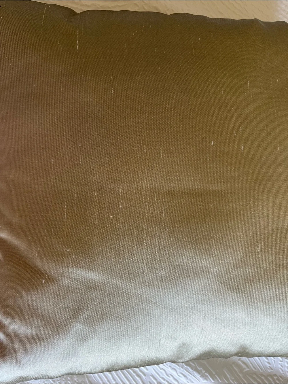 Olive Green Embroidered Monogram Pillow Luxury Designer Sample